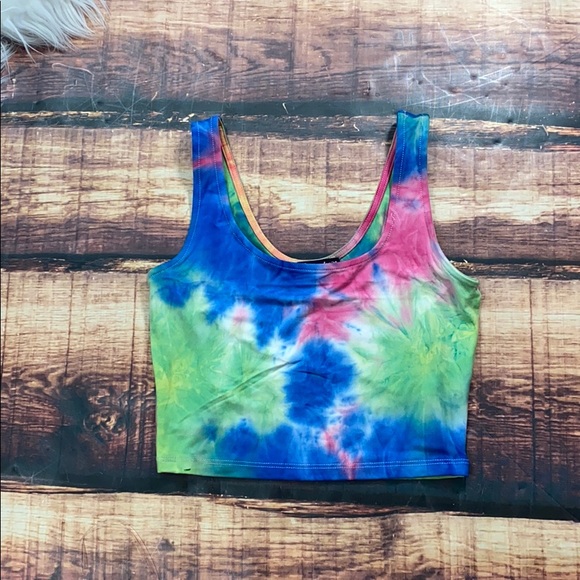 << Tie Dye Crop Top Tank - Tye Dye Shirt >> - Picture 2 of 5